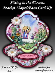 Sitting in the Flowers Bracket Shaped Easel Card Kit