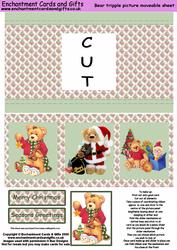 Bear Tripple Picture Moveable Sheet