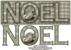 Christmas Mouse Noel Large Dl Word Card with Decoupage