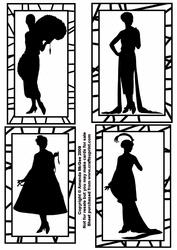 Art Deco Silhouette Toppers