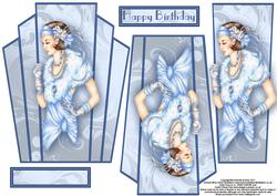 Deco Delight in Blue Art Deco Style Topper