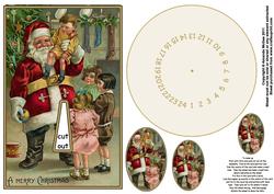 Visiting Santa Advent Wheel Card