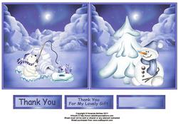Winter Fun "thank You for My Lovely Gift" Toppers 2