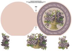 Lilac Flowers "happy Mothers Day" Wordaround Card with Dec