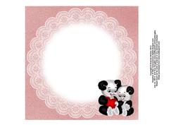 Romantic Pandas 8x8 Inser