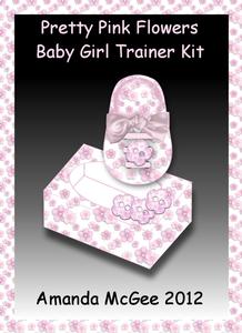 Pretty Pink Flowers Baby Girl Trainer Kit with Box