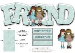 Best Buddies Friend Large Dl Standalone Word Card