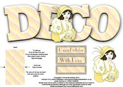 Deco Elegance Deco Large Dl Standalone Word Card