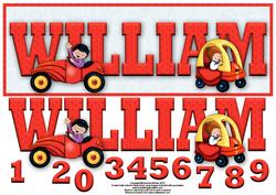 Vroom Vroom William Large Dl Name Card