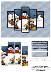 Snowmen Making Friends Pyramid Panel