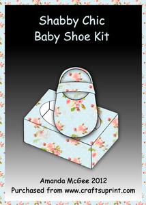 Shabby Chic Baby Shoe Kit with Box