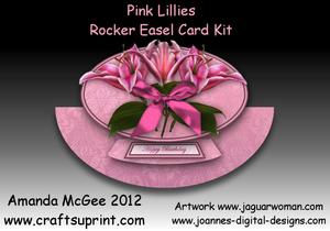Pink Lillies Rocker Easel Card Kit