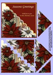 Poinsettia Card Front and Triangle Pyramid