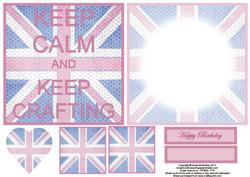 Keep Calm and Keep Crafting 6x6 Card Front with Insert