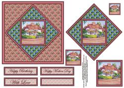 Country Cottage Geometric Pyramid Panel