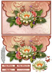 Flowers and Butterflies Envelope Card