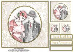 Deco Romance 8x8 Topper Sheet