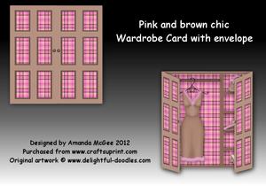 Pink and Brown Chic Wardrobe Card Kit