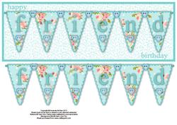 Happy Birthday Friend Large Dl Bunting Card