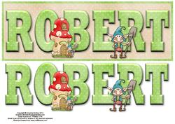 Gardening Gnome Robert Large Dl Name Card