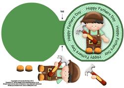 Daddys Boy Happy Fathers Day Wordaround Card