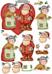 Santa and Mrs Claus Decoupage