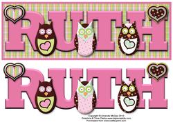 A Total Hoot Ruth Large Dl Name Card
