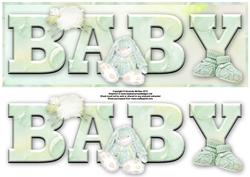 Vintage Baby Baby Large Dl Word Card