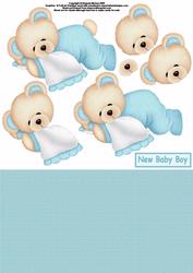 Baby Boy Bear Decoupage