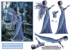 Blue Butterfly Fairy Decoupage