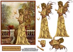 Earth Tones Butterfly Fairy Decoupage