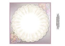 Butterflies and Flowers on a Doily 8x8 Insert