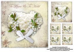 To Have & to Hold 8x8 Square Topper Sheet