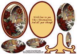 Poinsettia and Church Window Plate Sheet