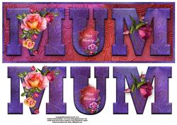 Pretty Roses Mum Large Dl Word Card