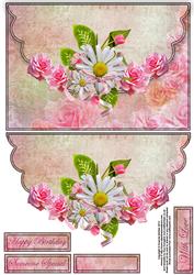 Roses and Daisies Envelope Card