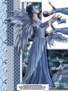 Butterfly Fairy in Blue Card Kit