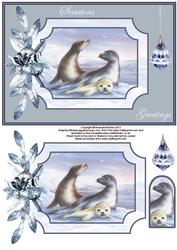 Family of Seals A5 Card Front with Layers