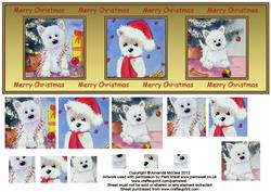 Festive Westies Large Dl Card with Pyramid Layers