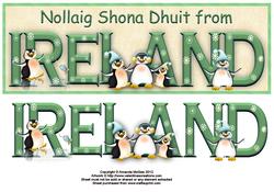 Nollaig Shona Dhuit from Ireland Large Dl Word Card