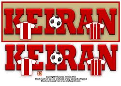 Football Fun Keiran Large Dl Name Card