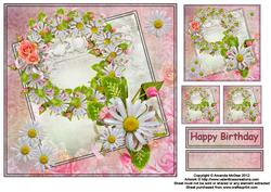 Daisy Daisy 8x8 Square Topper