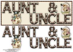 Snowman Fun Aunt & Uncle Large Dl Word Card