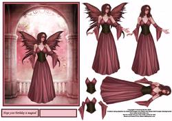 Pink Passion Fairy Decoupage