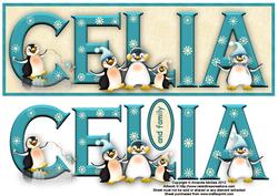 Fun on Ice Celia Large Dl Name Card