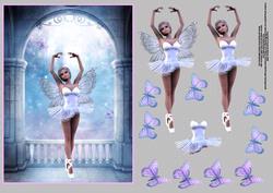 Ballerina Fairy in Blue Step by Step