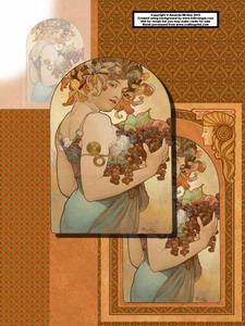 Art Nouveau Card Kit with Decoupage