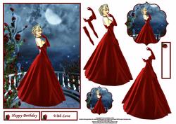 Lady in Red Step by Step