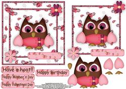 Owl Always Love You 6x6 Square Card with Decouapge