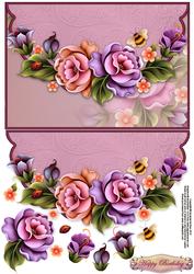 Garden Delights Envelope Card with Decoupage